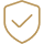 shield with checkmark in the middle, icon